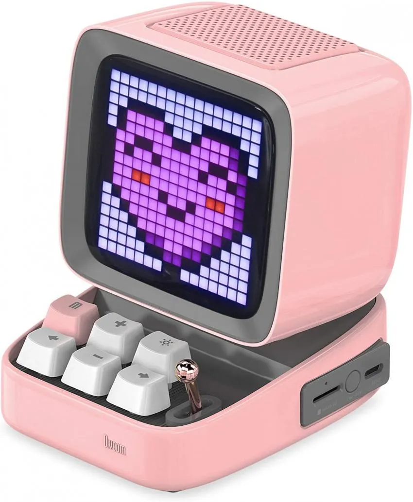 Pink Pixel Art Bluetooth Speaker