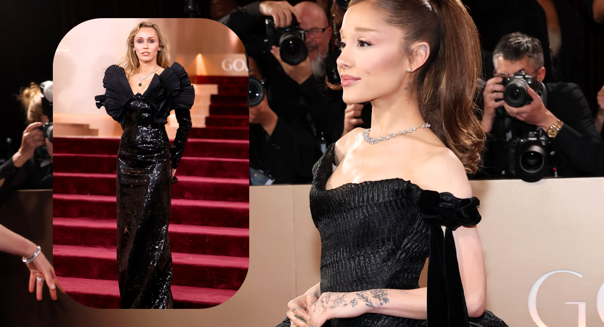 Miley Cyrus and Ariana Grande at Golden Globe