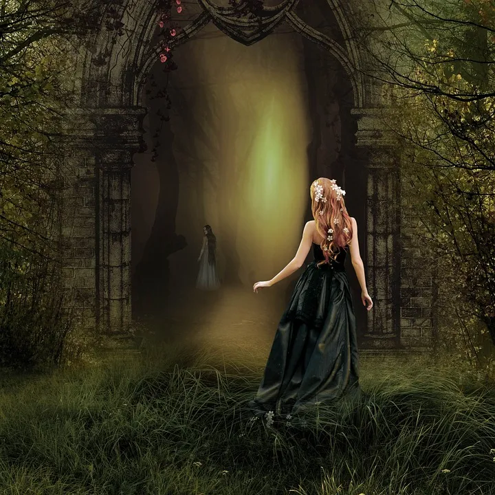 An elf-maiden An elf-maiden in the forest