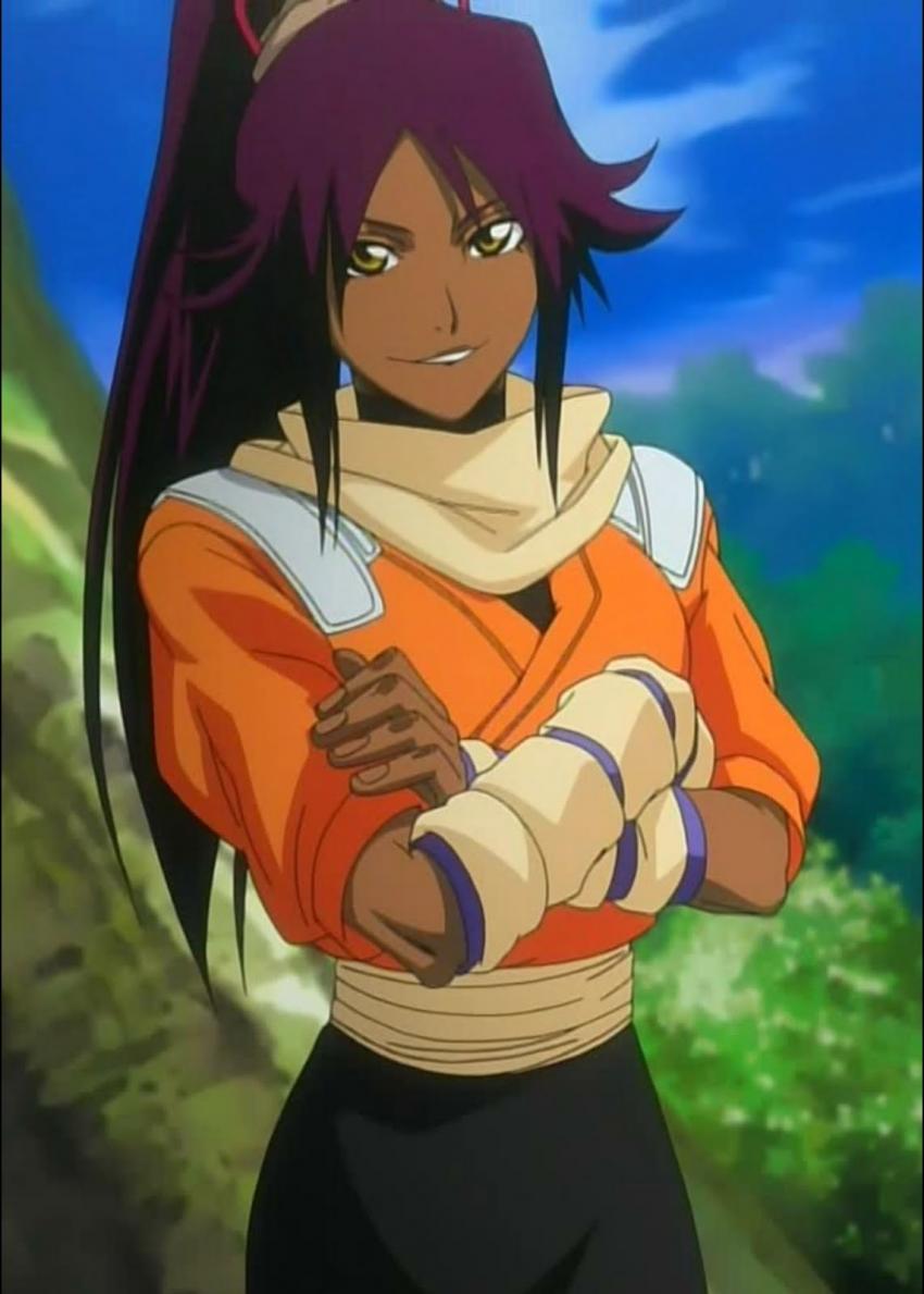 Yoruichi Shihouin, female anime character from Bleach