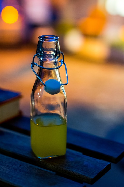 Lemon Juice Bottle A Bottle Of Lemon Juice to Substitute into Sauces