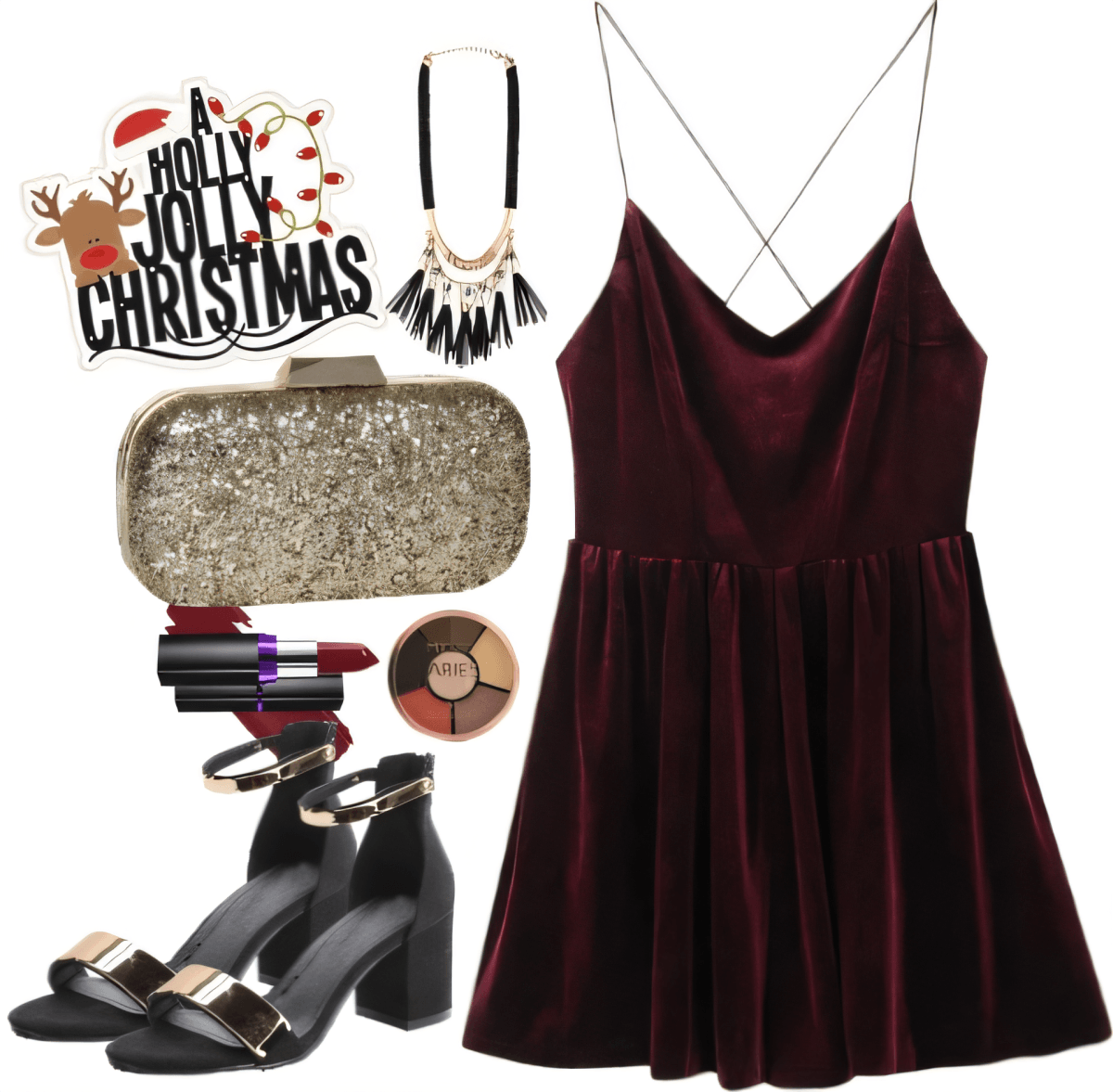 Velvet Dreams: A Holly Jolly Holiday Soirée Look by Rubina Shaikh