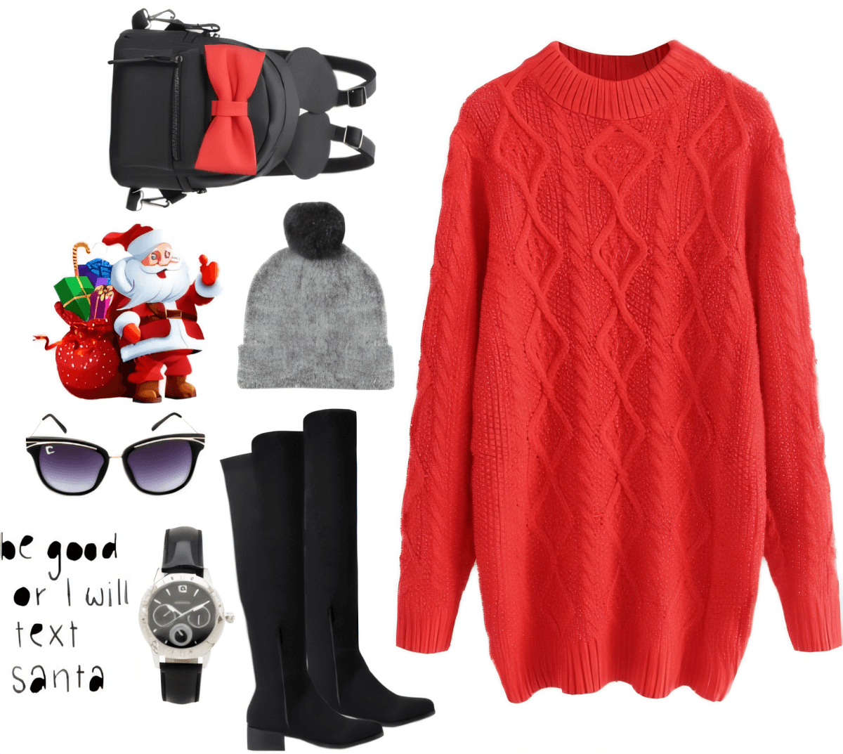 Cozy Crimson Holiday Charm: Your Perfect Winter Statement Look by Rubina Shaikh