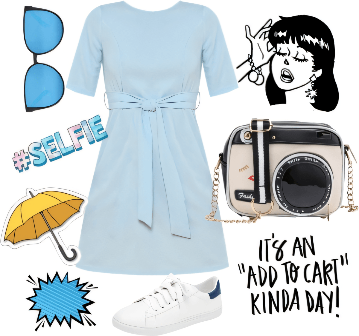 Sweet & Selfie-Ready: Baby Blue Bow Dream by Jagreeti Singh