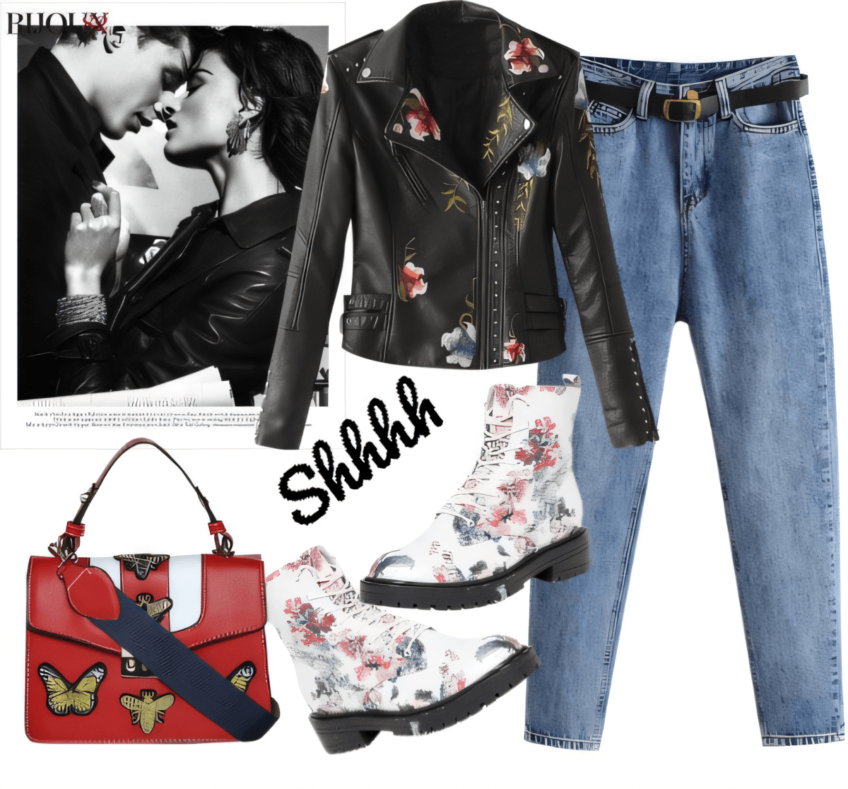 Rebel Romance: Floral Edge Meets Classic Blues Rebel Romance: Floral Edge Meets Classic Blues by neeti