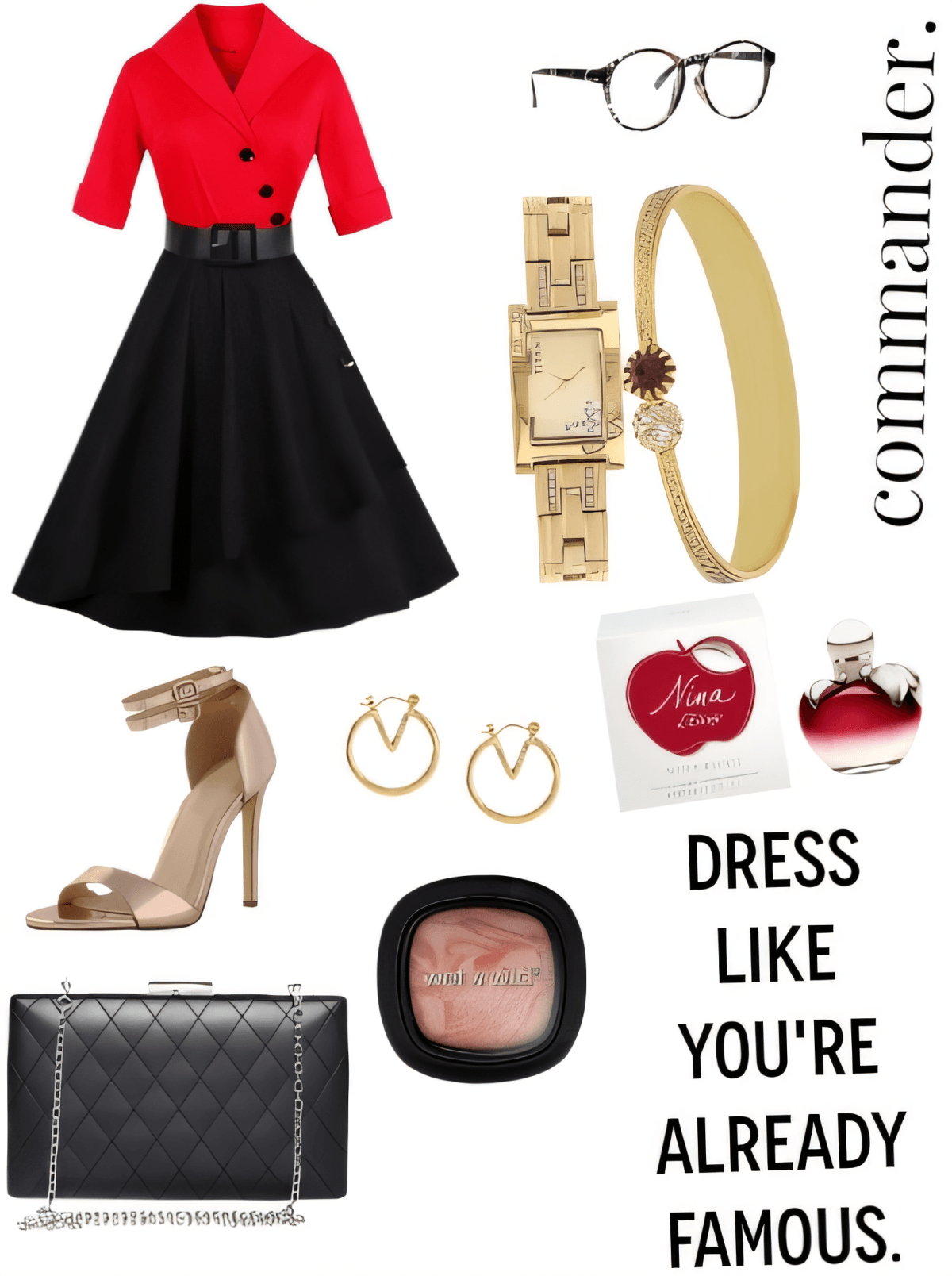 Classic Retro Glamour: The Red & Black Power Statement by Preeta Salian
