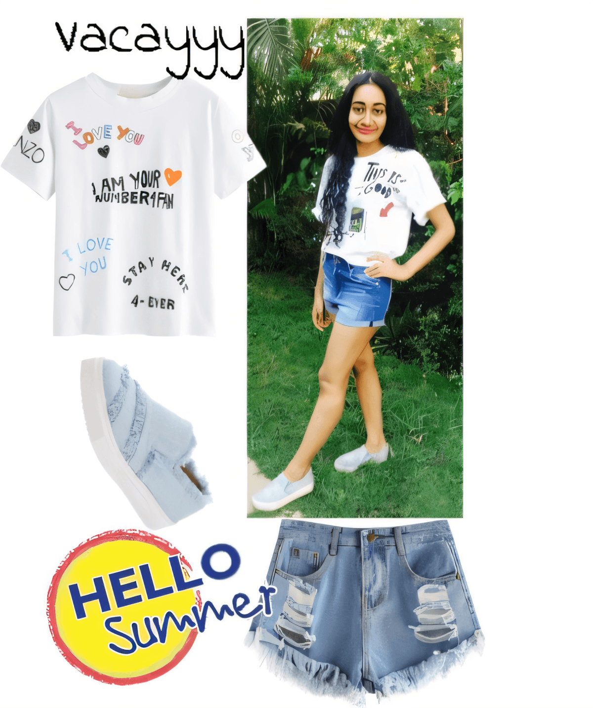 Sweet Summer Serenity: Graphic Tee & Denim Dreams Sweet Summer Serenity: Graphic Tee & Denim Dreams by Miloni Jhaveri