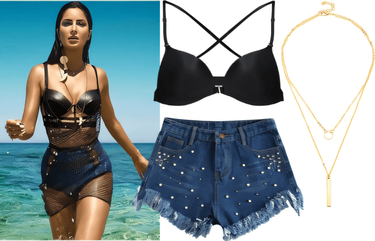 Beach Goddess: Edgy Mesh Swimwear & Denim Dream Beach Goddess: Edgy Mesh Swimwear & Denim Dream by neeti