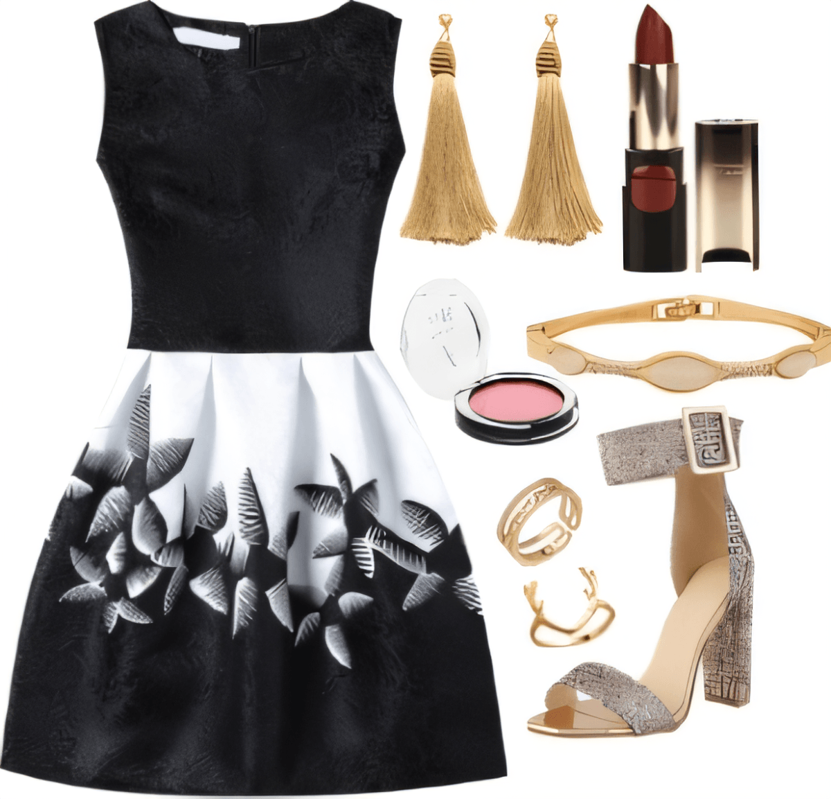Midnight Elegance: A Modern Fairytale in Black & Gold by Lacas