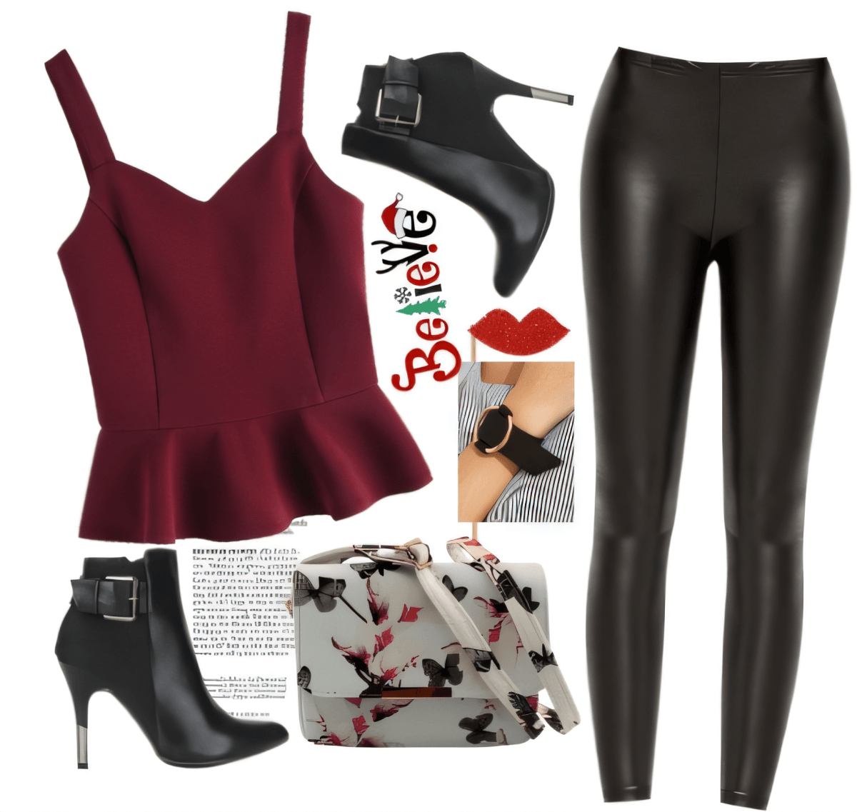 Burgundy Beauty Meets Edgy Elegance by Rubina Shaikh