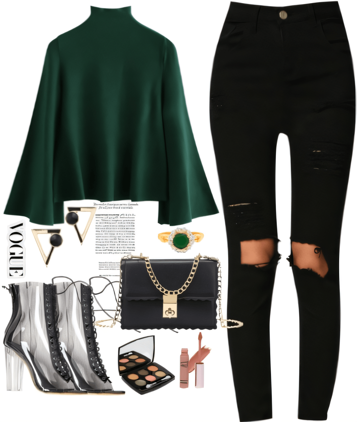 Emerald Elegance: Urban Chic with a Bold Twist by Rubina Shaikh