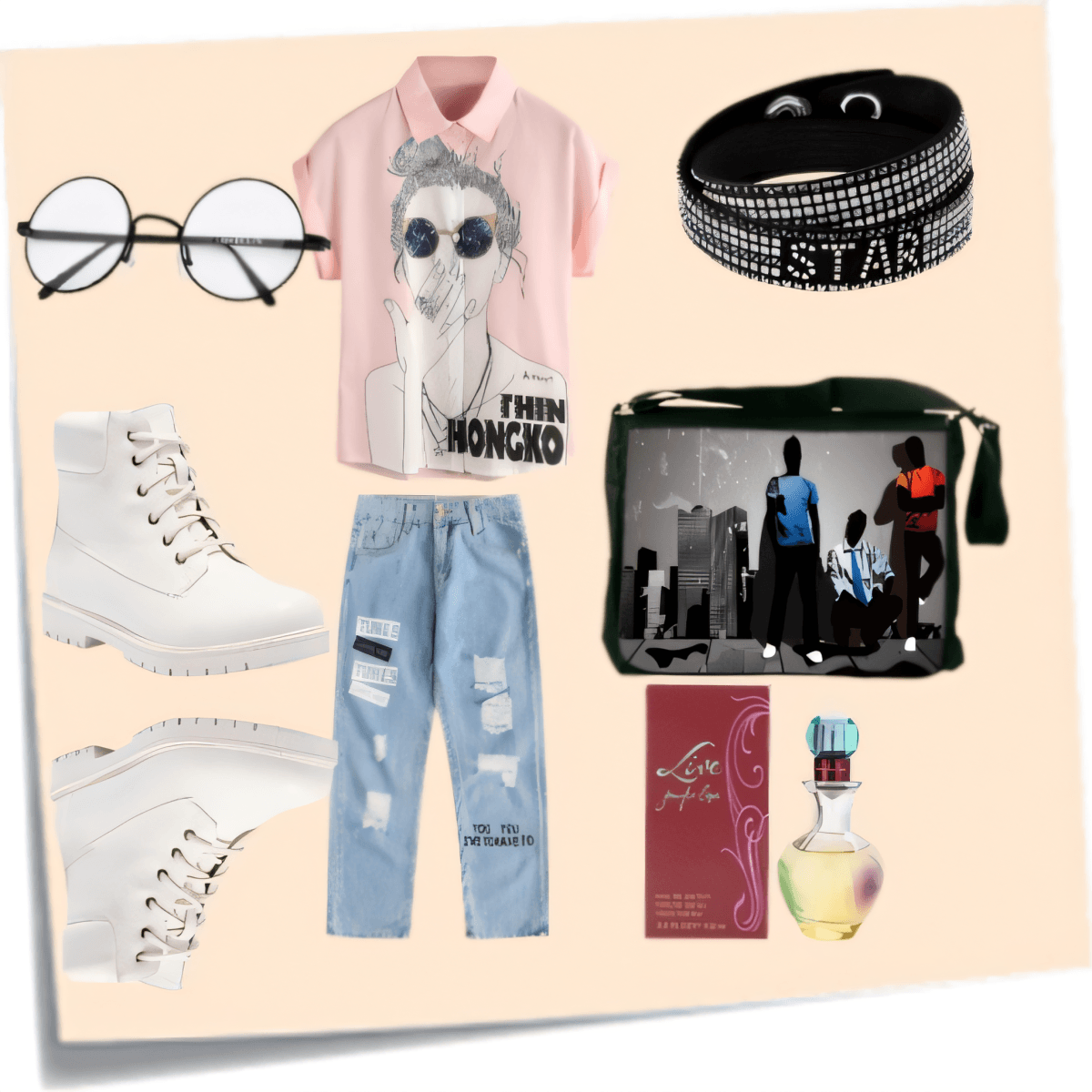 Urban Retro Rebel: Pink Graphic Aesthetic with Edge by AARTI KASHYAP