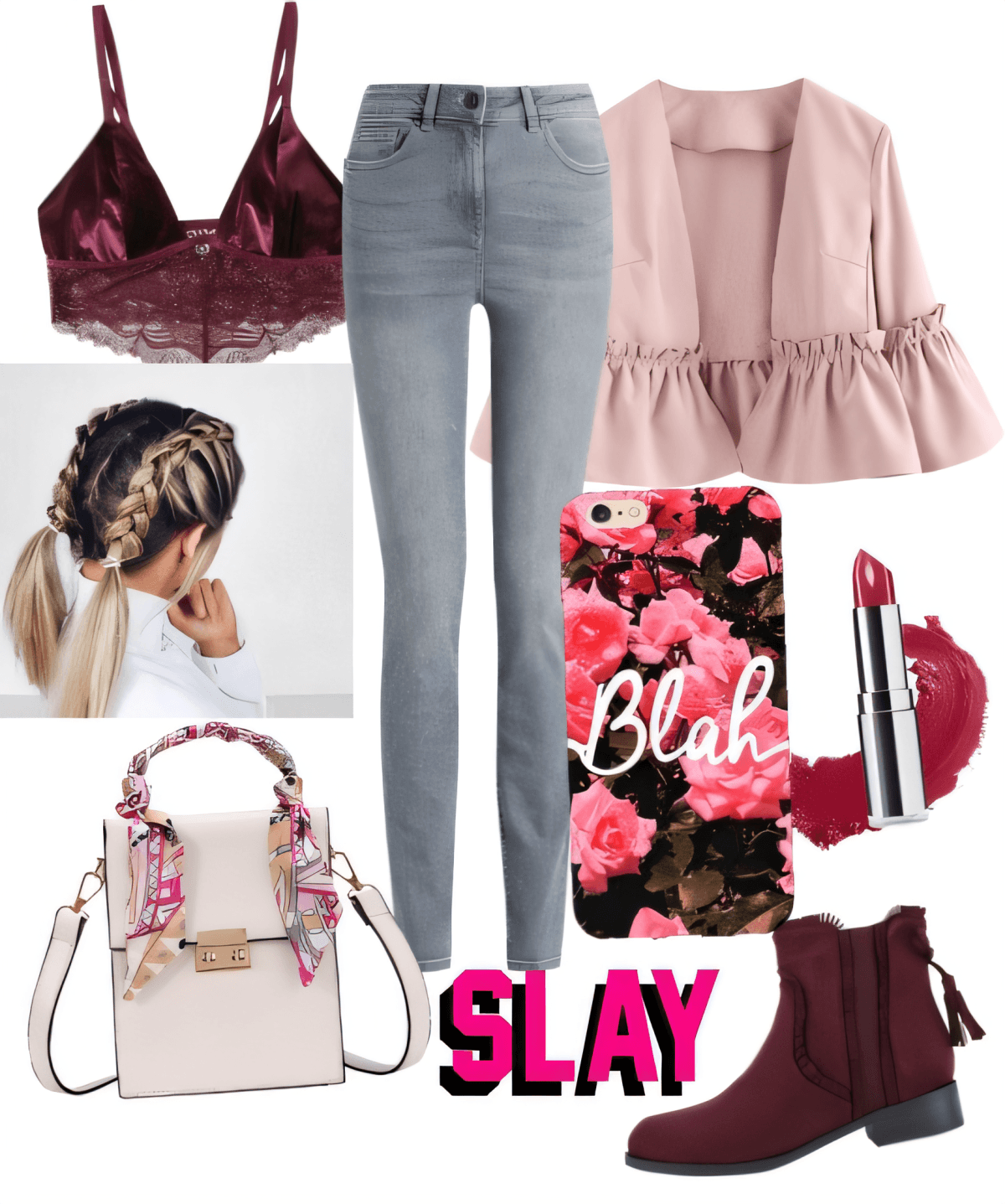 Romantic Rocker: Burgundy & Blush Dream Romantic Rocker: Burgundy & Blush Dream by Miloni Jhaveri
