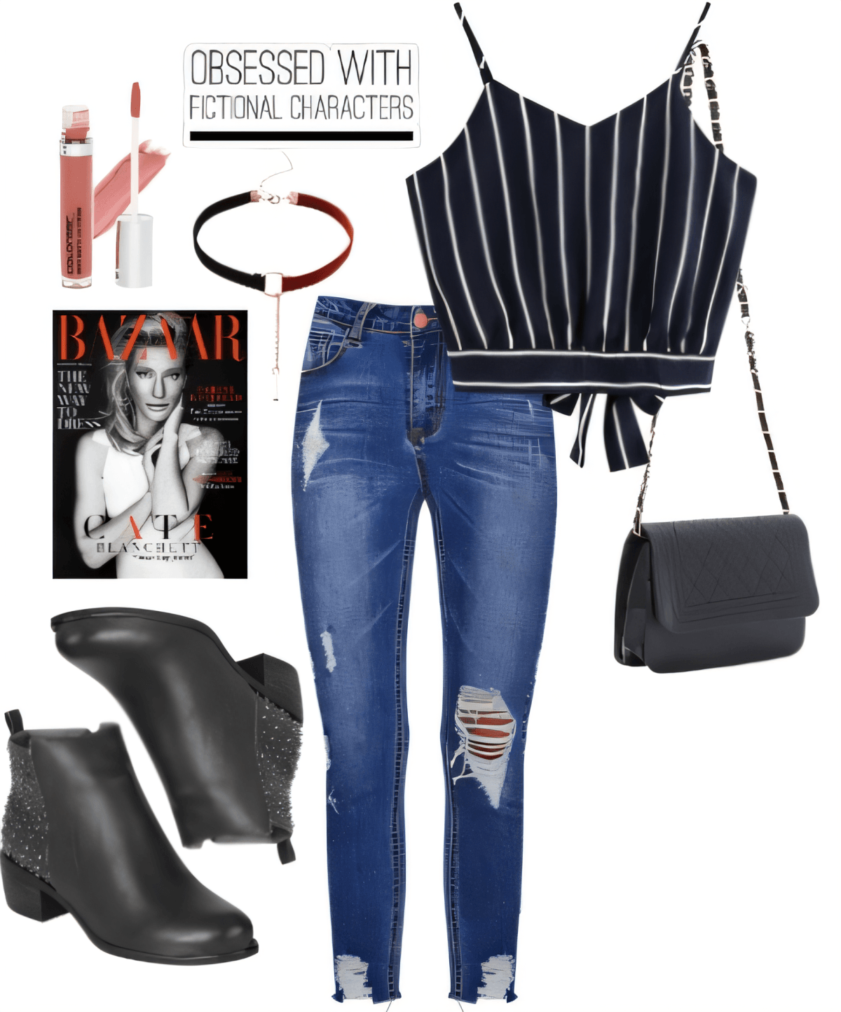 Urban Chic Rebel: Nautical Stripes Meet Street Edge by Rubina Shaikh