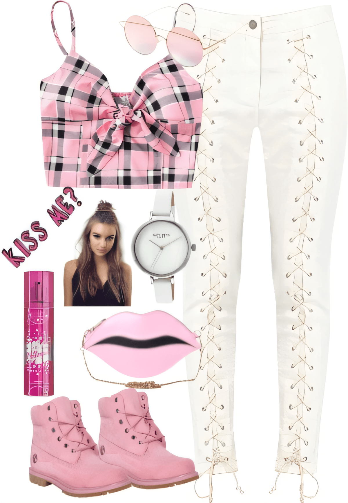 Pretty in Pink Plaid Princess by Pragya Sharma