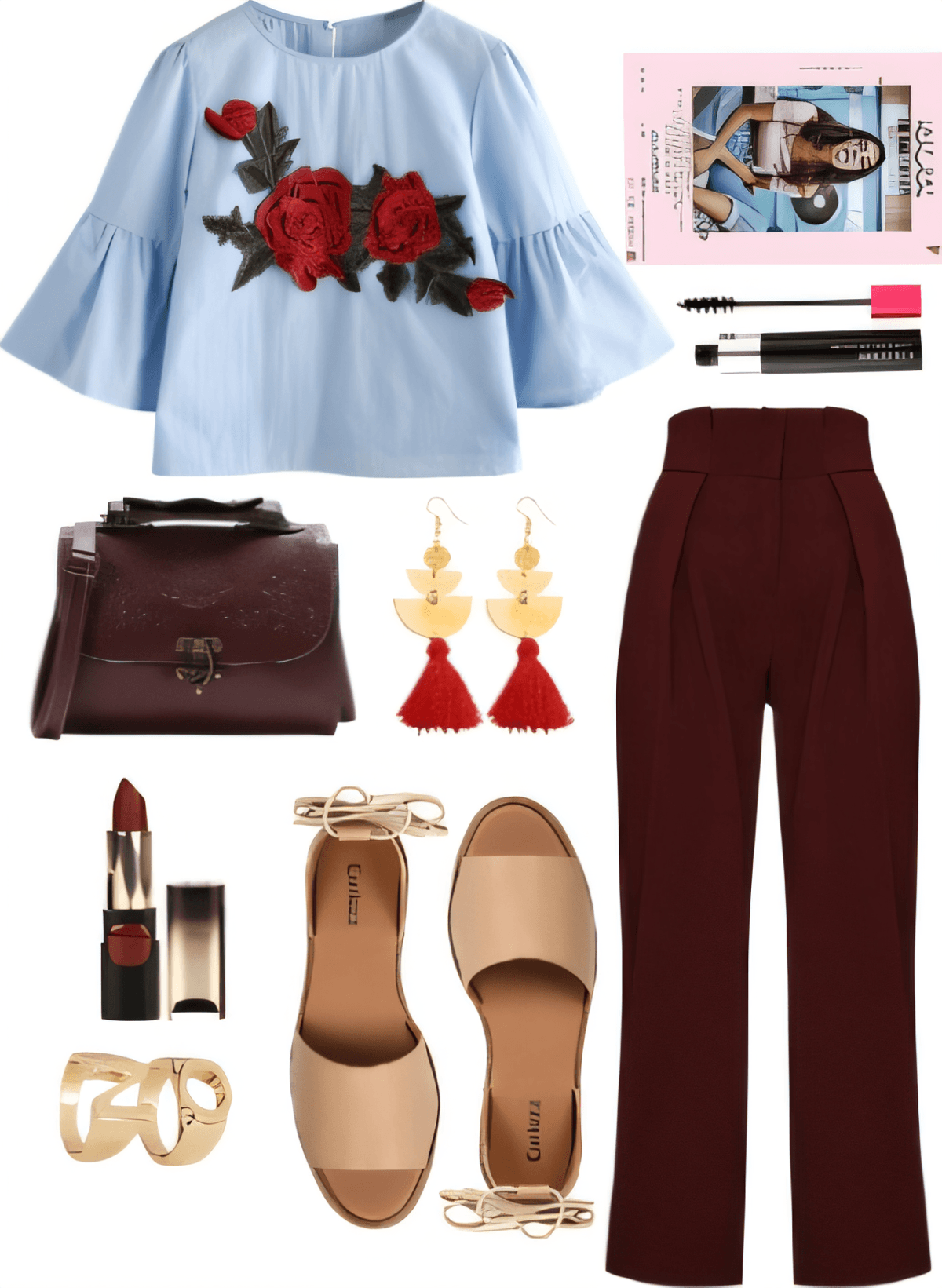Romantic Roses & Burgundy Business Chic by neeti