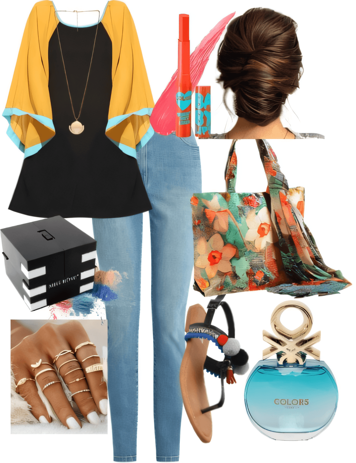 Coastal Bloom: Yellow Kimono meets Urban Elegance by Miloni Jhaveri
