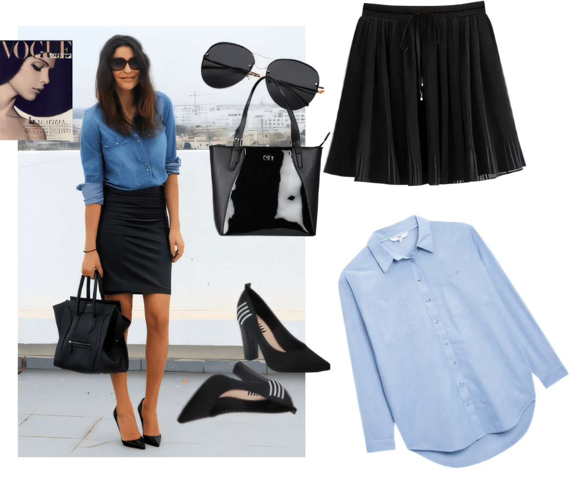 Classic Corporate Chic: The Power of Blue & Black by Ruksar Rehman