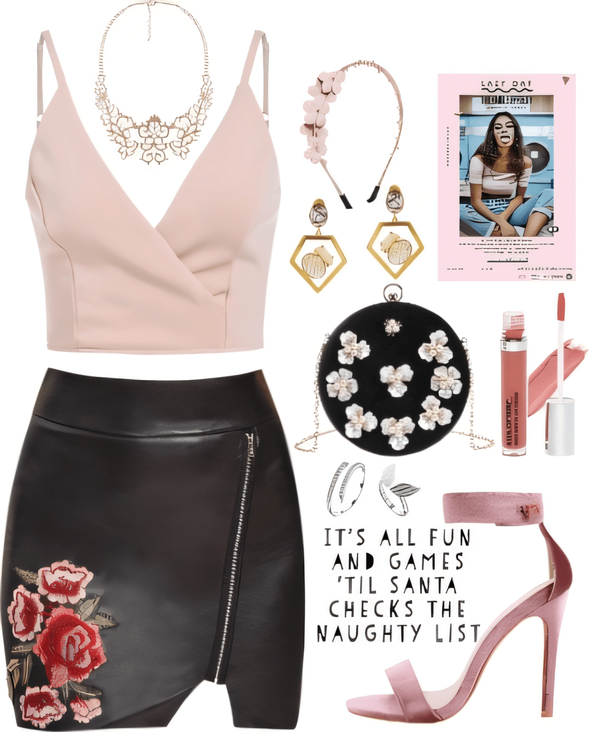 Rosy Romance: Blush & Black Evening Elegance by Rubina Shaikh