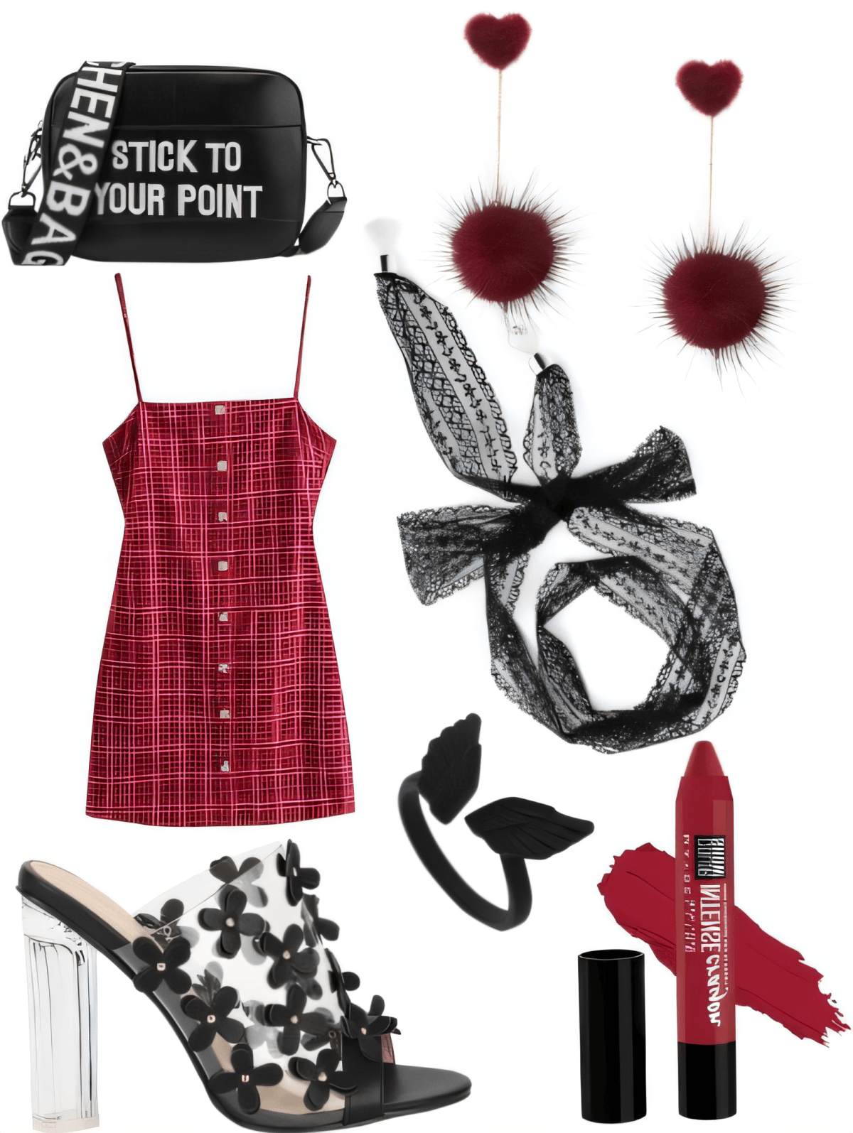 Red Romance Meets Edge: The Perfect Date Night Statement by radhika