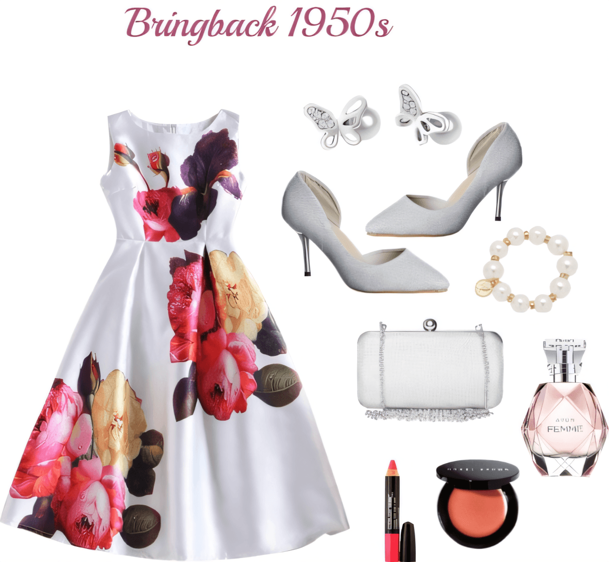 Blooming Grace: A 1950s Floral Fantasy by sanyakhurana25