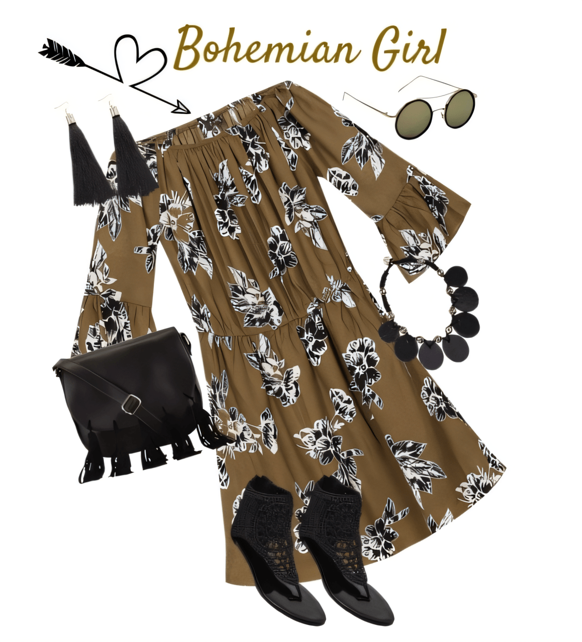 Desert Rose Bohemian Dreams: A Free-Spirited Fashion Statement by Cheryl Dsouza