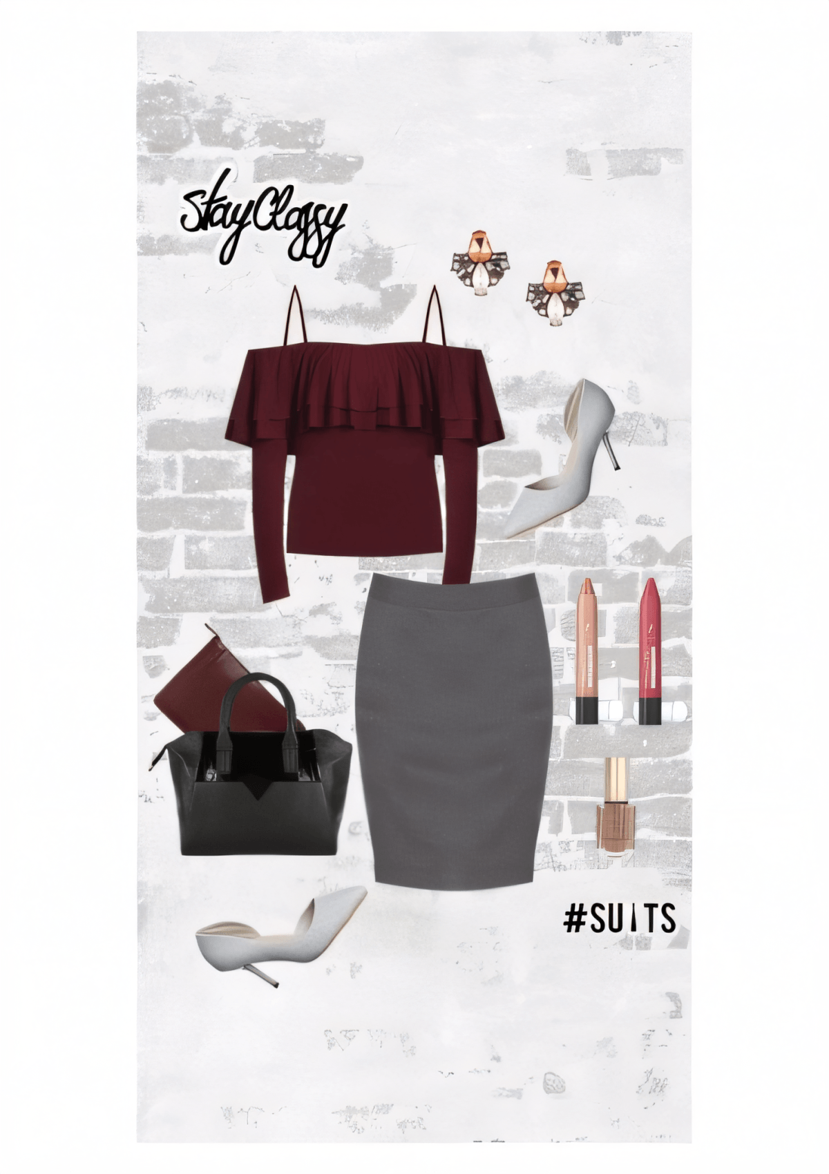 Burgundy Elegance: Modern Professional with a Romantic Edge by Akancha Jain