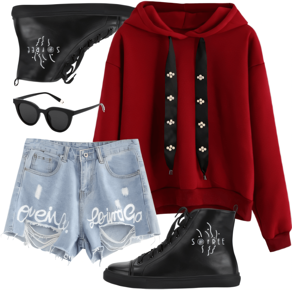 Rebel Romance: Burgundy Comfort Meets Street Edge by DEEPIKA