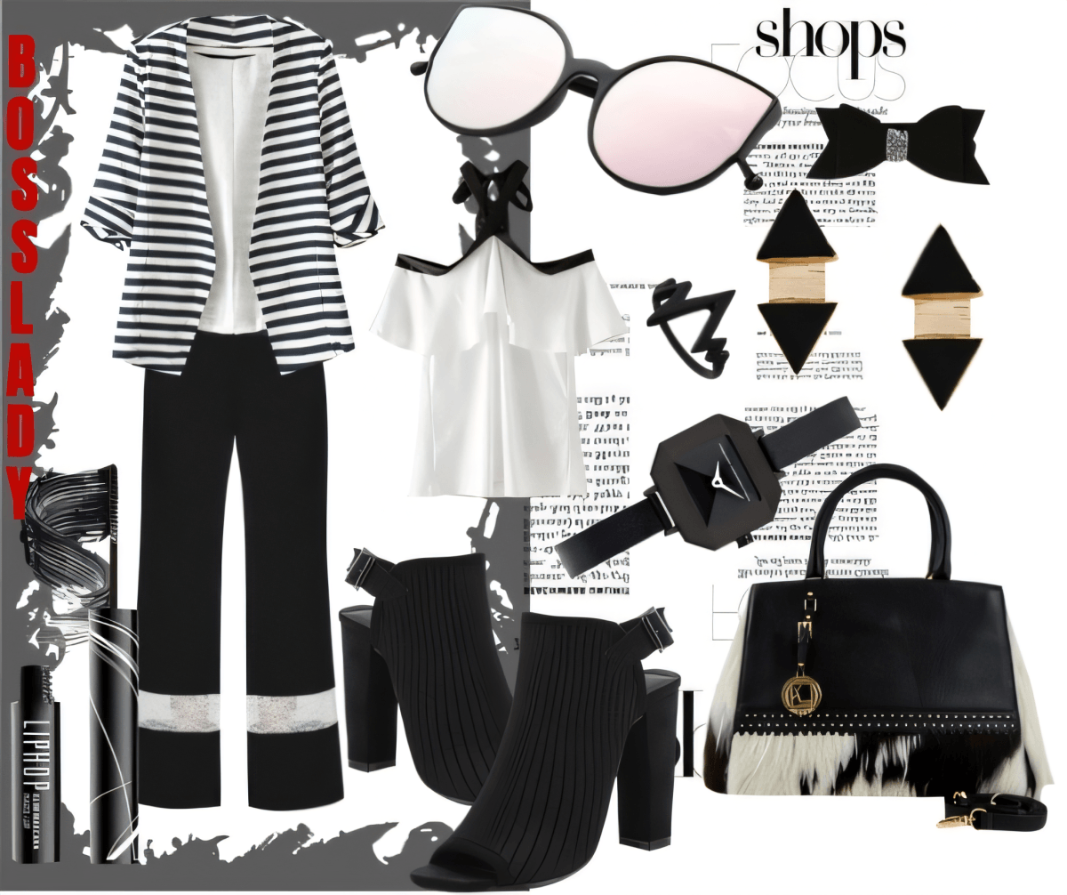 Monochrome Maven: Striped Sophistication with Edge by Kanika Kamra