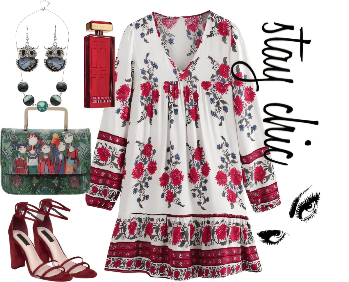 Romantic Rouge: A Floral Fantasy in Burgundy and White by Pragya Sharma