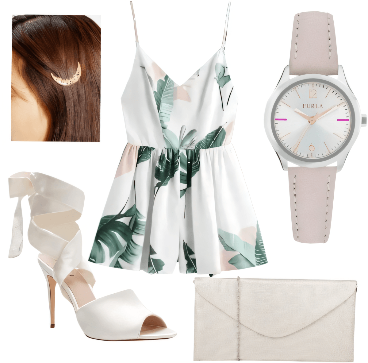 Tropical Paradise in Pearly White: A Romantic Summer Soirée Edit by Sana Jhnvi