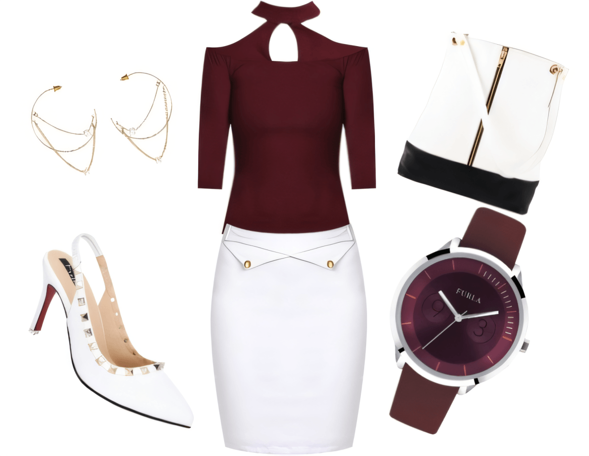 Burgundy Elegance: Modern Sophistication Meets Timeless Grace by Ramya M.S