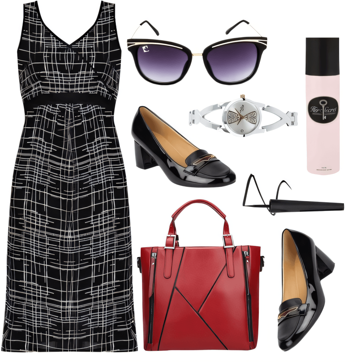 Monochrome Maven with a Pop of Red: Classic Elegance Meets Modern Edge by Cheryl Dsouza