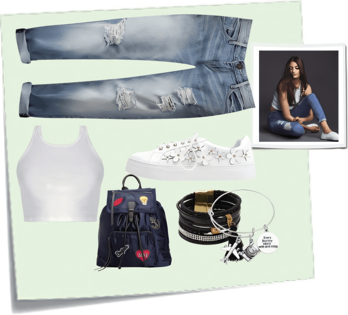 Casual Cool: The White Tank & Distressed Denim Edit by Akancha Jain