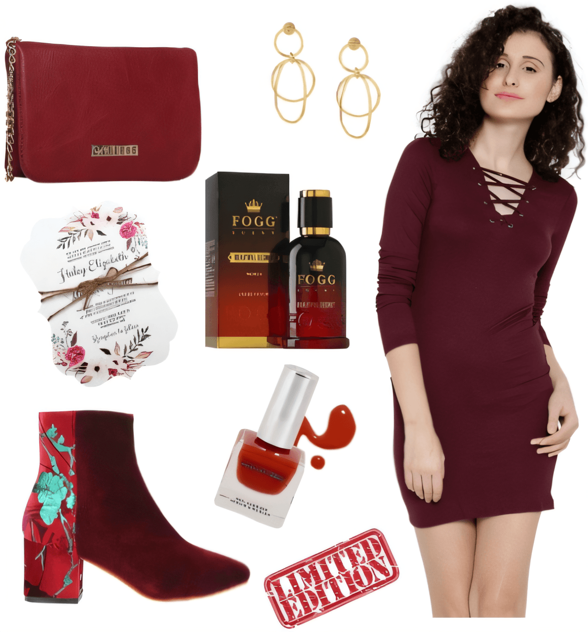 Burgundy Beauty: Sophisticated Charm with a Modern Edge by Rubina Shaikh