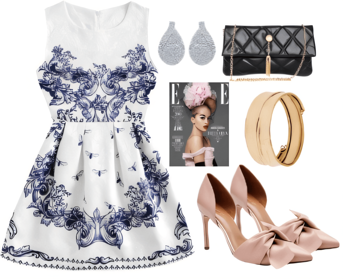 Royal Porcelain Dreams: A Blue and White Statement Ensemble by Rubina Shaikh