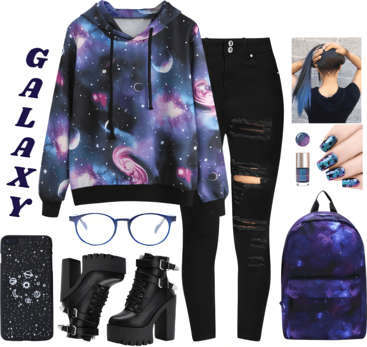 Cosmic Dreams Grunge: Galaxy Print Meets Urban Edge Cosmic Dreams Grunge: Galaxy Print Meets Urban Edge by SHIVANGI SHANDILYA