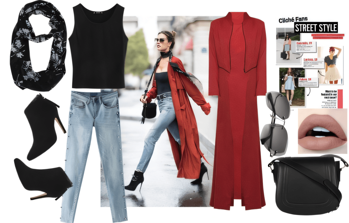 Red Hot Duster & Denim: Urban Sophistication Meets Street Style by Urvashi modi