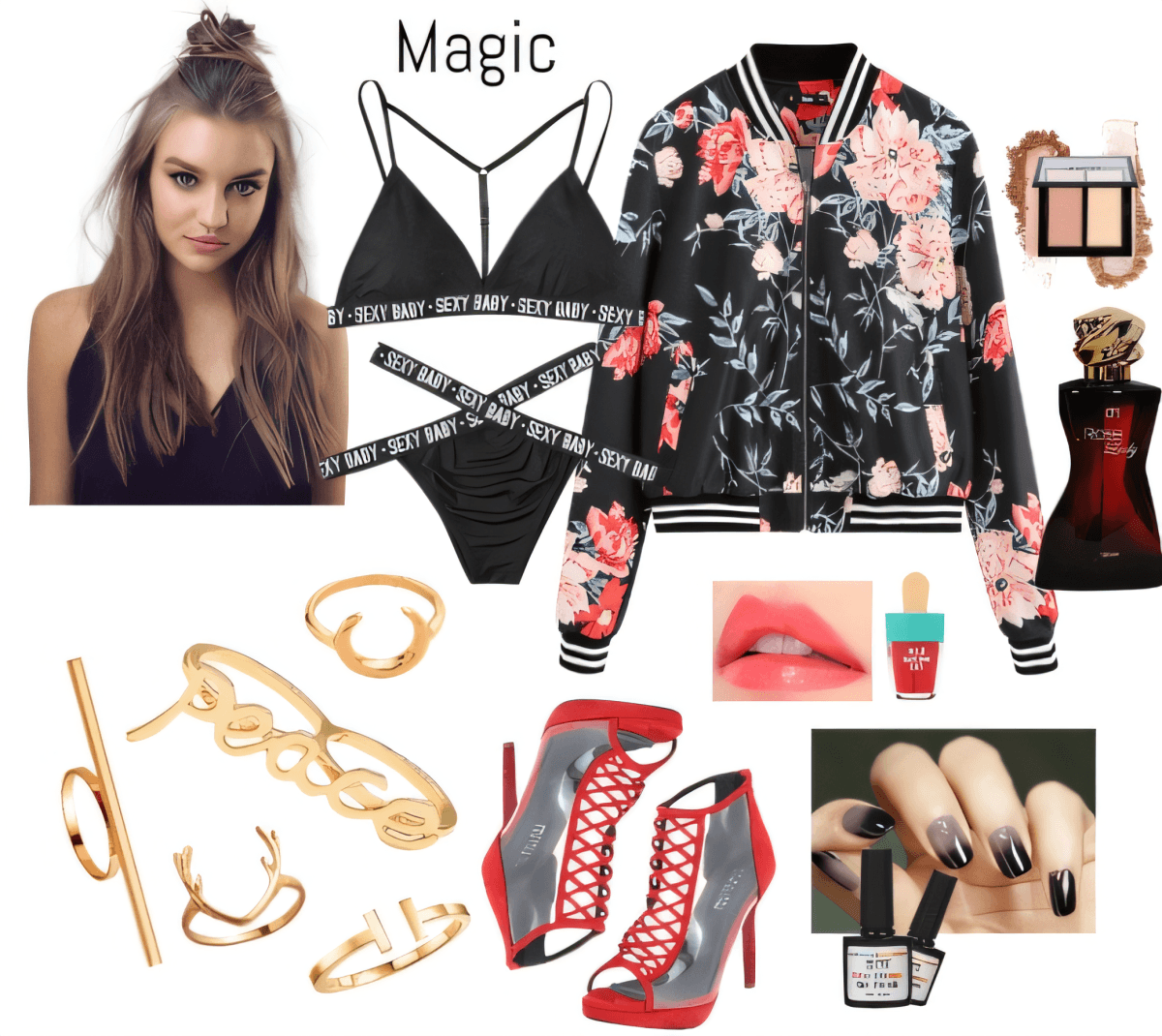 Floral Bomber Rebel: Edgy Romance Meets Street Style by Poonam Popli