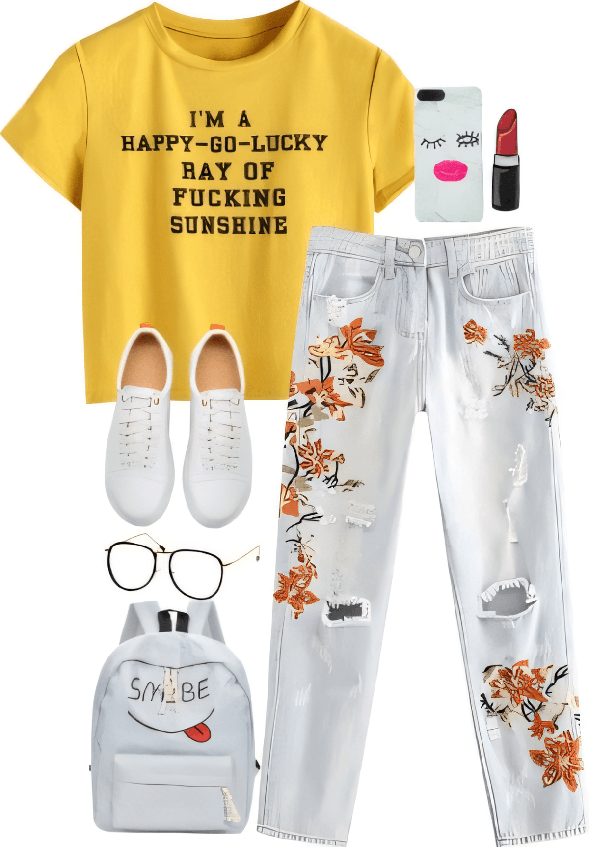 Sunshine Rebel: A Bold Statement in Yellow and Denim by DEEPIKA