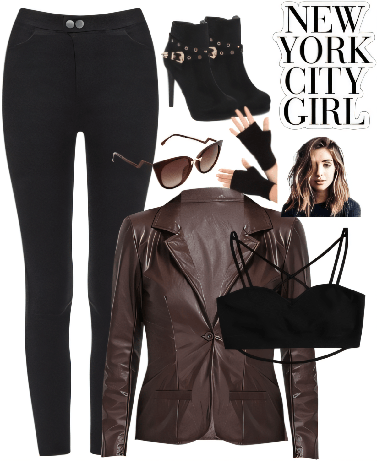Manhattan Maverick: Edgy Luxe Leather & Black by Pragya Sharma