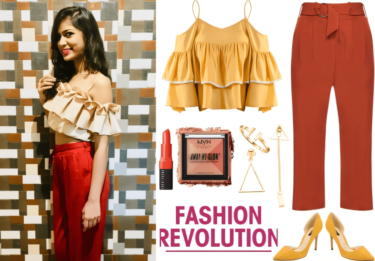 Sunset Chic: Ruffled Romance Meets Modern Edge by Deepika Maheshwari