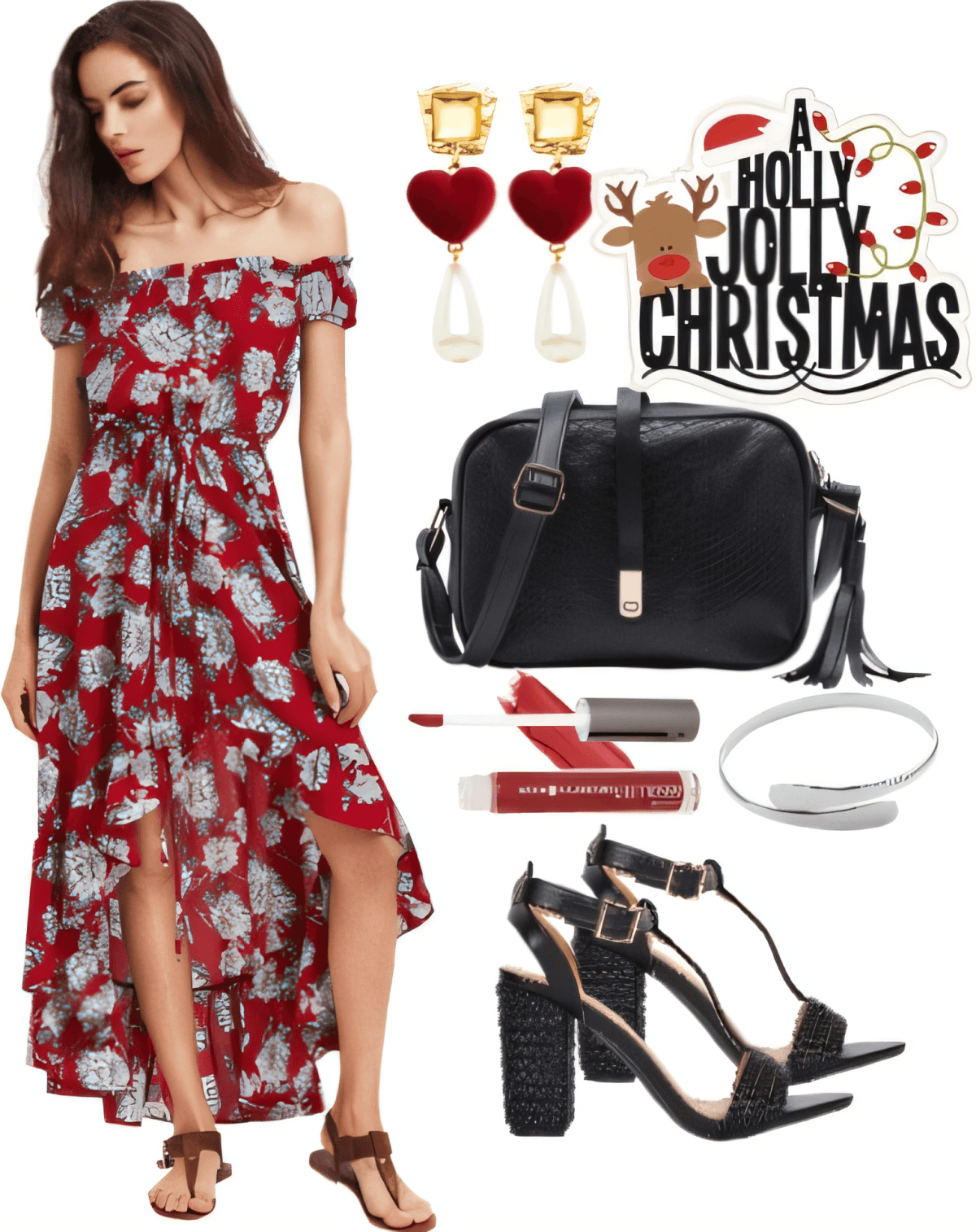 Holly Jolly Holiday Romance: A Festive Off-Shoulder Dream by Rubina Shaikh
