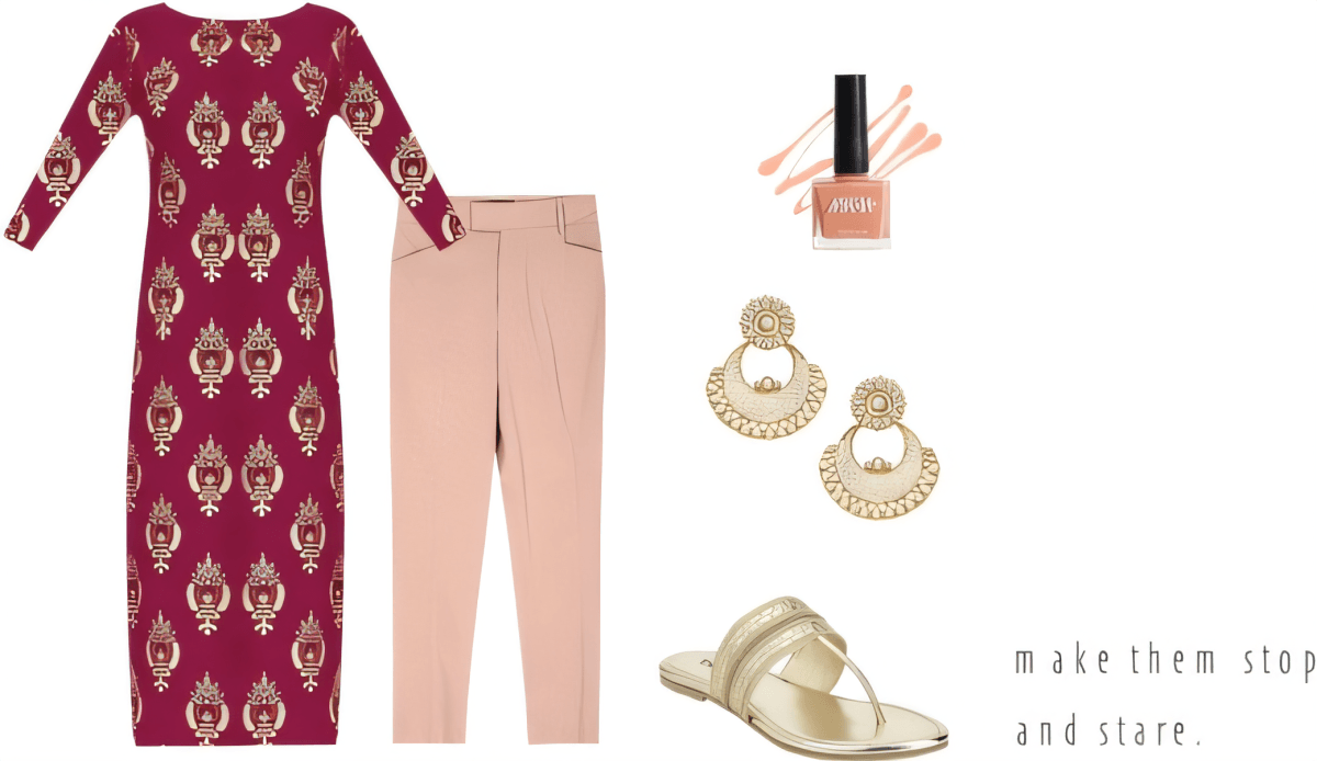 Regal Romance: Burgundy & Blush Power Ensemble by Talya Verma