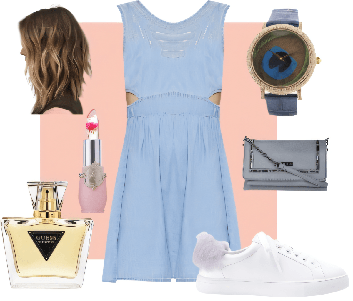 Sky Blue Dreams: A Whimsical Summer Ensemble by DEEPIKA