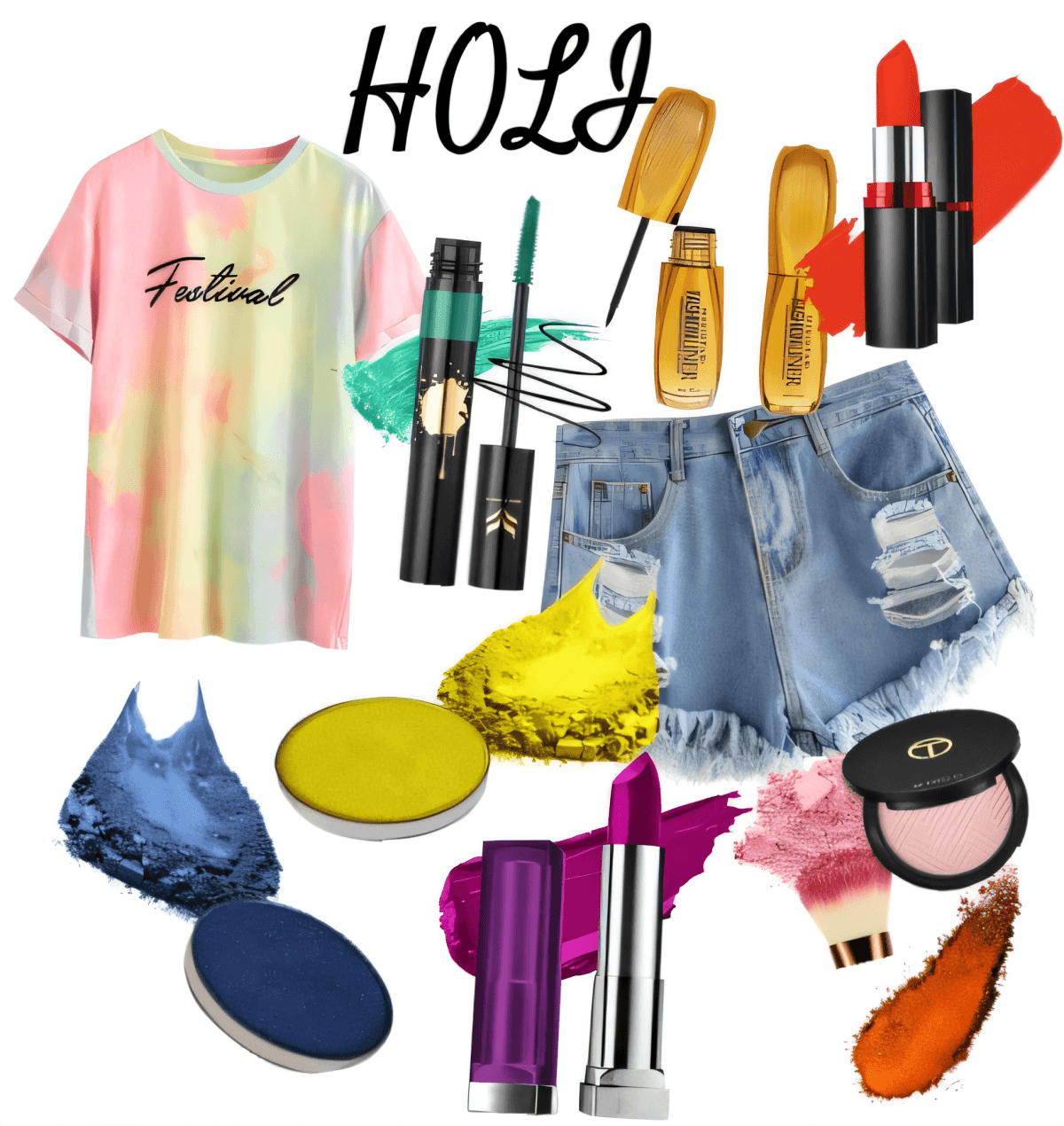 Holi Festival Haze: Tie-Dye Dreams & Denim Vibes Holi Festival Haze: Tie-Dye Dreams & Denim Vibes by Kait made