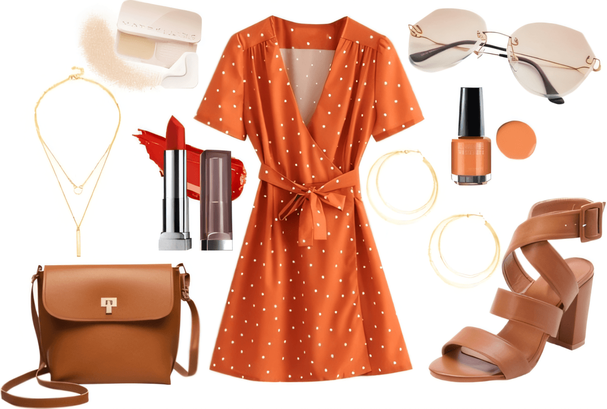 Sunset Soirée: A Polka-Dotted Dream in Terracotta by Alezzandra Rodi