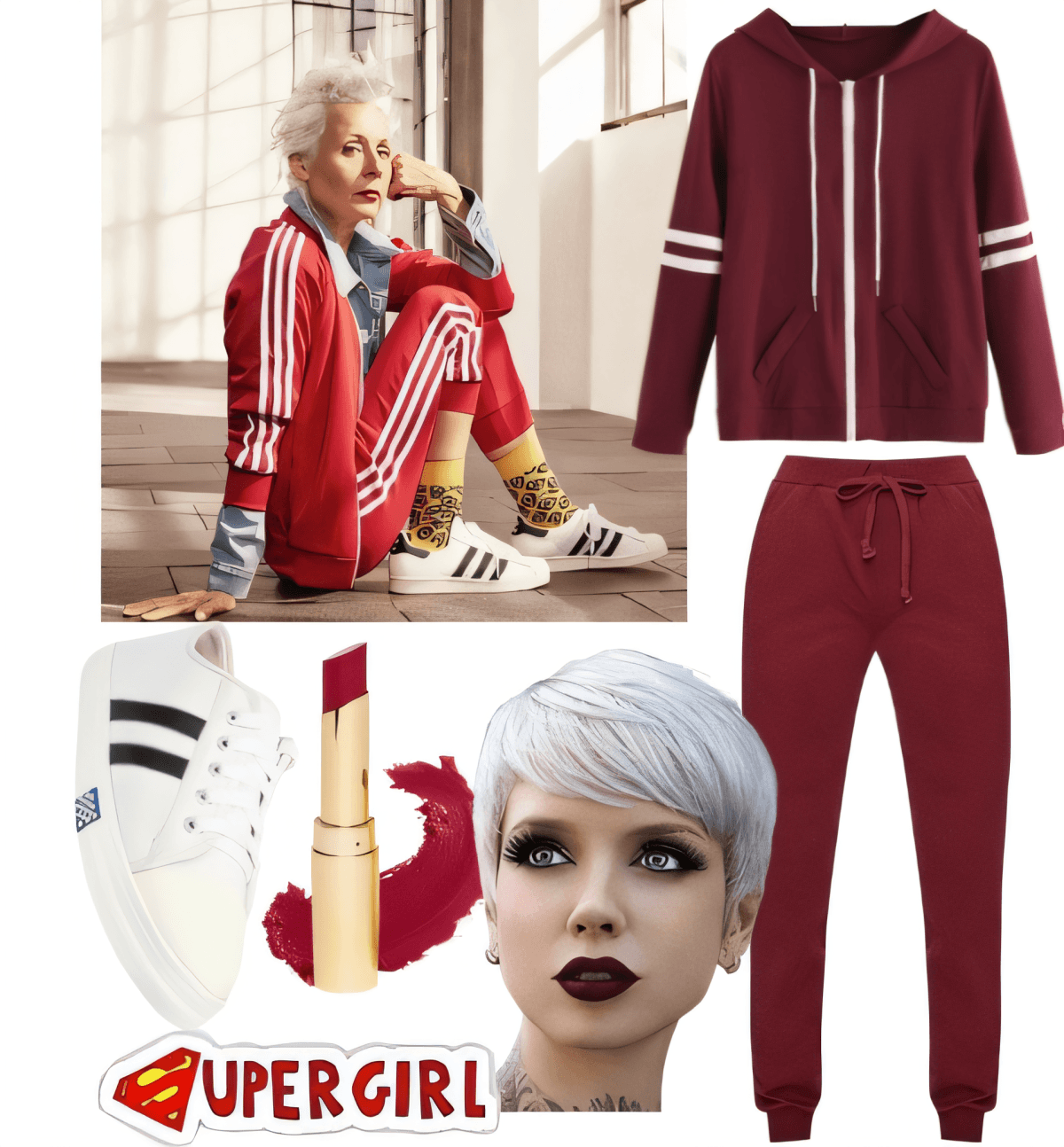 Burgundy Athleisure Queen: Sporty-Chic Comfort Meets Urban Edge by Urvashi modi