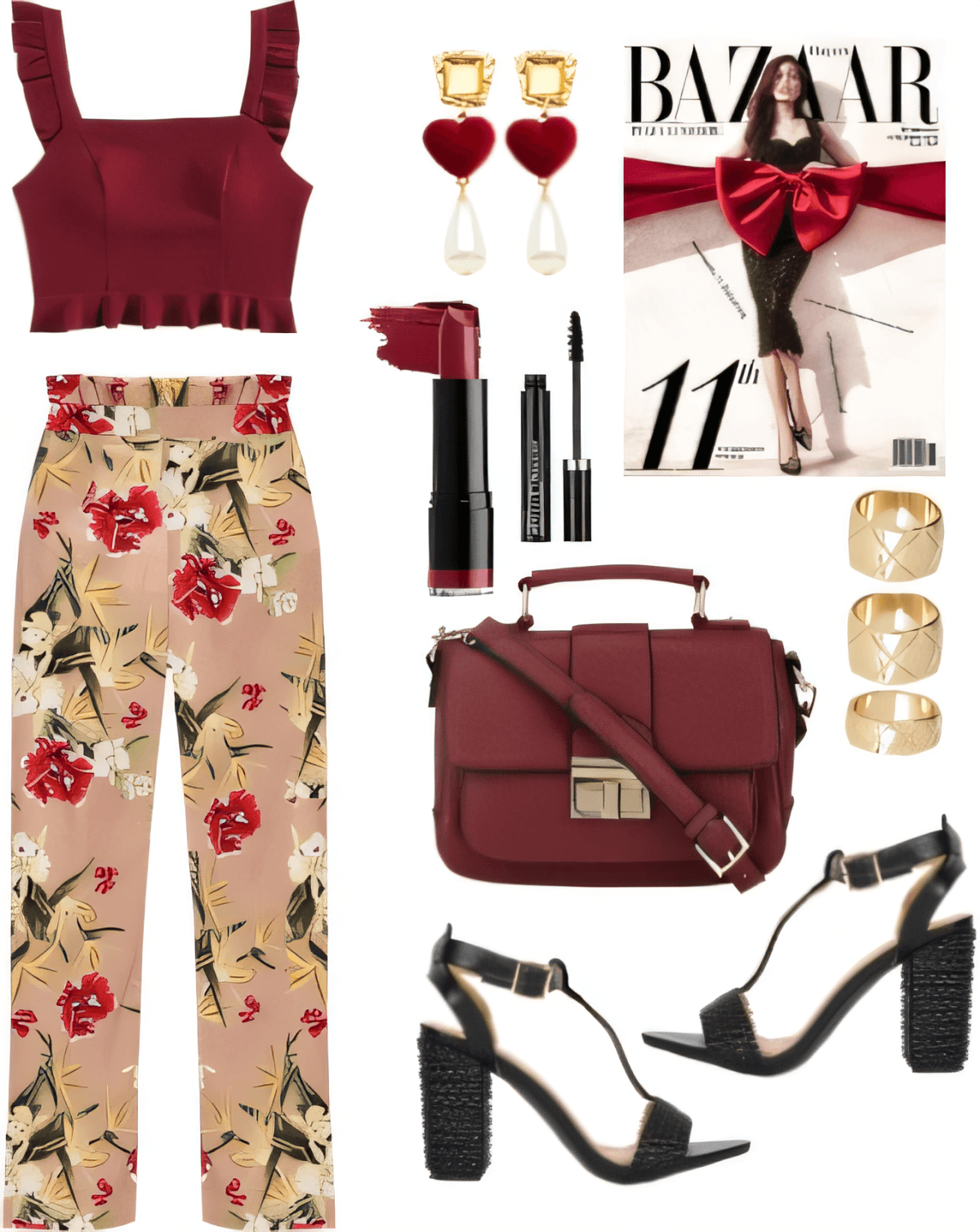 Burgundy Bliss & Floral Fantasy: A Romance-Ready Edit by radhika