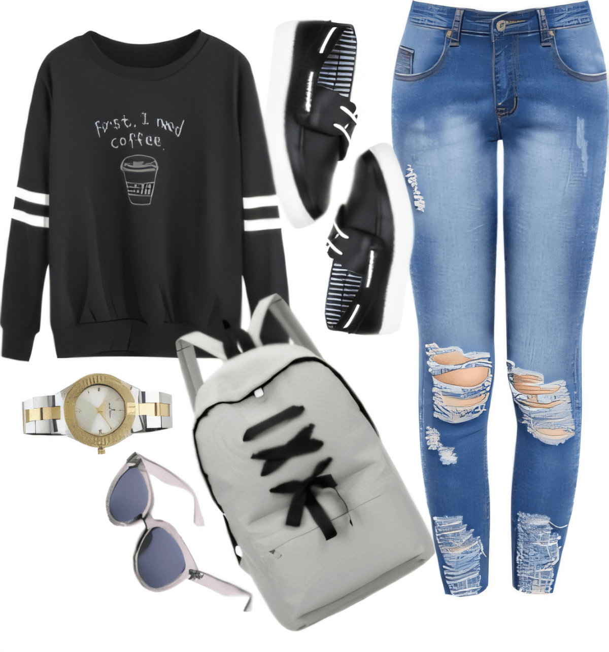 Coffee First: Casual Cool Campus Vibes by neeti